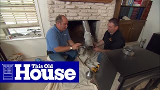 How to Install a WoodBurning Fireplace Insert  This Old House [upl. by Rains]