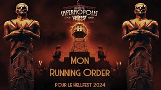 Hellfest 2024  Mon Running Order [upl. by Elocan]