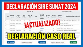 DECLARACIÓN SIRE SUNAT 2024 CASO REAL Registro de Compras y Ventas SIRE SUNAT [upl. by Rodama]