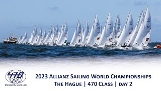 Highlights from 470 Class on Day 2 of the Allianz Sailing World Championships at The Hague [upl. by Nicolette703]