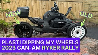 Plasti Dip wheels on my new 2023 CanAm Ryker Rally [upl. by Demha]