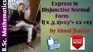 Disjunctive normal form  वियोजनीय प्रसामान्य रूप [upl. by Melanie]