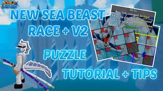 How to complete Sea Beast puzzle easily  Race showcase  King Legacy Update 6 [upl. by Eileen824]