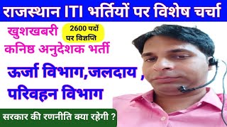 Rajasthan ITI Recruitment Updates 2024 राजस्थान ITI भर्तियों पर विशेष चर्चा ITI Vacancy 2024 [upl. by Nuj203]