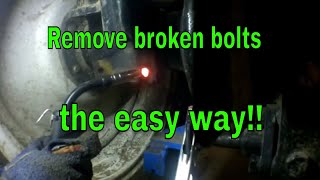 Using a welder to remove a broken bolt from my LS tractor [upl. by Enerol]