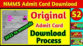 nmms admit card download 2023  nmms admit card download 2023 in bengali  nmms admit card download [upl. by Guevara243]