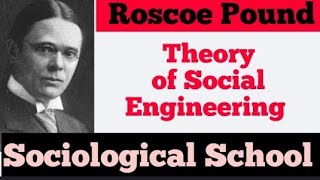 Roscoe pound theory of social engineering  Sociological School  Jurisprudence in hindi [upl. by Onailimixam]