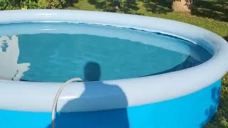 Fast Rise Fill And Set Pool By Bestway Setup amp First Use [upl. by Anilorak]