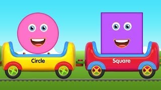 Shapes Train  Shapes for Children  2d Shapes  Shapes Song [upl. by Narba300]