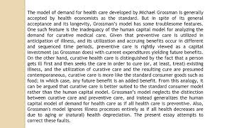 A Critique of an Aspect of Grossman’s Model of Demand for Health Care IJAEFA 2 2 47 53 [upl. by Ynar]