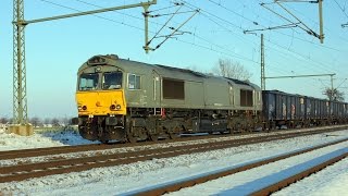 Züge zwischen Braunschweig u Magdeburg  Dreileben 21 01 2016 [upl. by Harmaning]