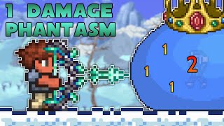 Terraria Master Mode but I start with 1 DAMAGE Phantasm [upl. by Edy]