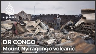 DR Congo volcano eruption leaves death and trail of destruction [upl. by Schifra]