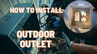 How to Install Outdoor Outlet  Christmas Lights Switch Install  Show Me Construction [upl. by Ardnos398]