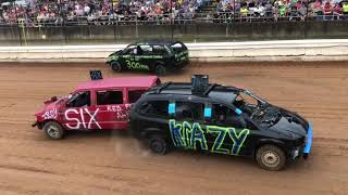 Bedford County Fair Minivan Demolition Derby Feature 2021 [upl. by Philps]