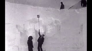 Newsreel Snowstorm strands dozens on Donner Pass  1952 [upl. by Ellenaej]