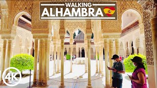 🇪🇸 ALHAMBRA Granada  Most Beautiful Place in Spain  4K Walking Tour 2021 [upl. by Afaw865]