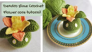 Genshin Impact Dendro Slime Crochet tutorial Flower core [upl. by Auqinet]