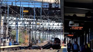 MNCR  Amtrak 4 Trains at Bridgeport RR M28AEM7BL20 [upl. by Salazar617]