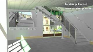 3D CAD Animation  Feature Staircase Construction in Steel [upl. by Anurb]