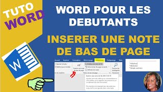 Comment insérer une note de bas de page sous word  partie 2 [upl. by Monteria886]