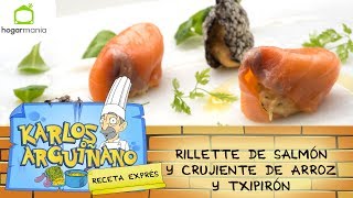 Receta de Rillette de salmón y crujiente de arroz y txipirón por Martín Berasategui [upl. by Aneroc851]