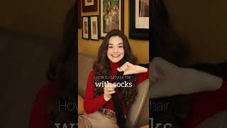 How to curl your hair with socks ❤️  Easy Hair Tutorial [upl. by Aniraad]