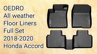 Unboxing OEDRO All Weather Floor Mats  Fits 20182020 Honda Accord [upl. by Roosnam]