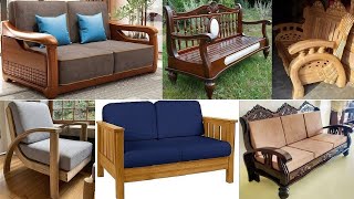 Wooden sofa set design ideas  Modern wood Sofa Ideas  Modular sofa design ideas [upl. by Amena]