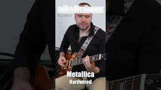 Metallica  Hardwired Guitar Tutorial guitartutorial guitarlesson guitar [upl. by Anatak]