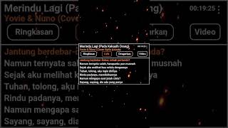 Lirik Lagu Merindu Lagi liriklagu storyliriklagu overlaylyrics songlyrics lirik fyp fypシ [upl. by Shirlie623]