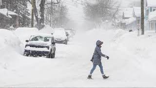 Michigans Upper Peninsula buried in snow [upl. by Rolyak]