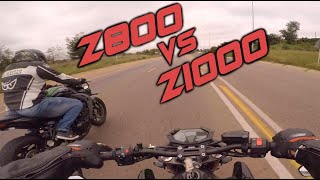 Kawasaki Z800 vs Z1000  A Rude Awakening [upl. by Jennilee]