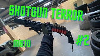 TM Custom M870 Breacher gameplay MR Airsoft Airsoft Shotgun CQB PCU Tracer [upl. by Amhser336]