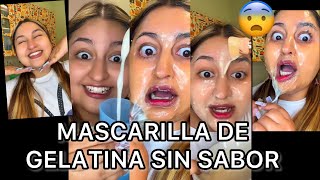 CÓMO HACER LA MASCARILLA DE GELATINA SIN SABOR 😨 [upl. by Eelan]