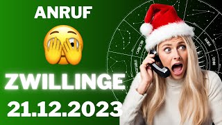 ZWILLINGE ♊️😱 WICHTIGER ANRUF VOR WEIHNACHTEN ⚠️ Horoskop  21Dezember 2023 zwillinge tarot [upl. by Fennelly]