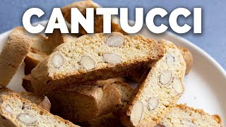 Cantucci  Easy Italian Almond Biscotti 10min Prep [upl. by Cirnek]