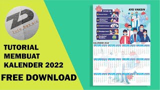 template Desain kalender 2022 Dengan Coreldraw FREE Download [upl. by Yacov]