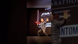 Ray Park Wields a Crossguard Lightsaber 🤯 [upl. by Ahseeyt]