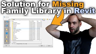 Family library Missing in Revit  Solution Tutorial [upl. by Leavitt]