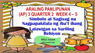 AP 3 Q2 W4 5 SIMBOLO AT SAGISAG NA NAGPAPAKILALA NG IBAT IBANG LALAWIGAN SA SARILING REHIYON [upl. by Pavel]