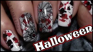 Halloween Nageldesign  Easy Stamping Halloween Nail Art Tutorial [upl. by Anitac]