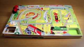 The Usborne Windup Train Book with Slottogether Tracks  in action [upl. by Ellehcit335]