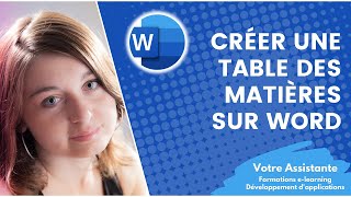 Créer une table des matières automatique sur Word [upl. by Letha]