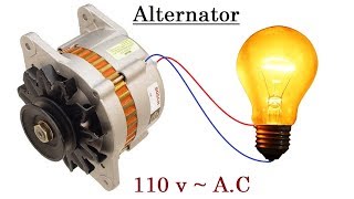 110v AC from a 12v Car Alternator New idea [upl. by Tymes]