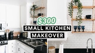 DRAMATIC kitchen makeover using affordable renter friendly products ❤️ makeover design trending [upl. by Justino]