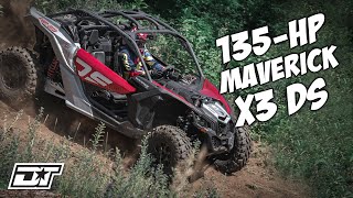 135 Horsepower 64Inch Wide Can Am Maverick X3 DS Turbo Review [upl. by Aifas460]