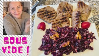 SOOOO ZART Rinderfiletsteaks SousVide mit Rotkohlsalat Thermomix Rezept [upl. by Anahir]