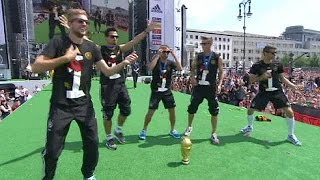 German football team celebrates World Cup victory [upl. by Anoynek]