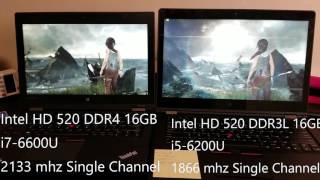 Intel 520 Graphics DDR3L vs DDR4 Yoga 260 vs Yoga 460 [upl. by Noevad]